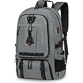 SUIKIHUM 45L Travel Backpack for Men, TSA Approved Carry On Laptop Backpack Expandable, Business Backpack for Work Water Resistant, Grey