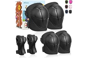 KUYOU Kids Knee Pads Elbow Pads Guards Protective Gear Set Safety Gear for Roller Skates Cycling BMX Bike Skateboard Inline Skatings Scooter Riding Sports.