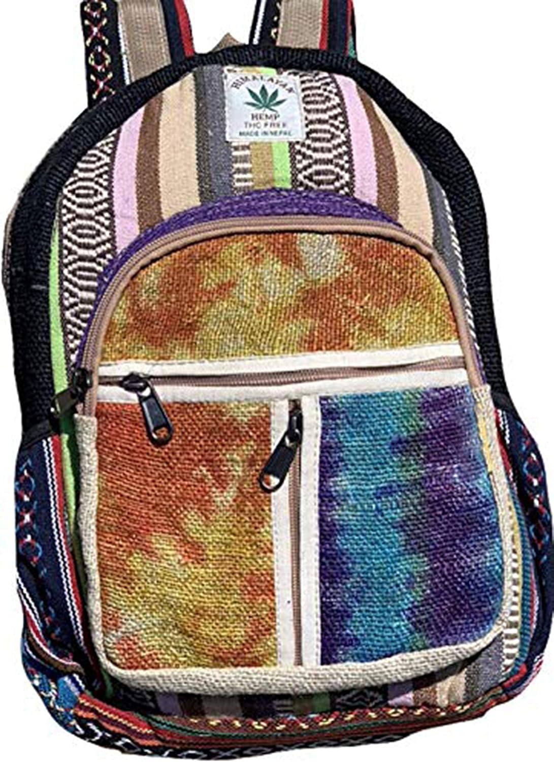 Unique Tiedye Mini Hemp Backpack Small Back Pack Boho