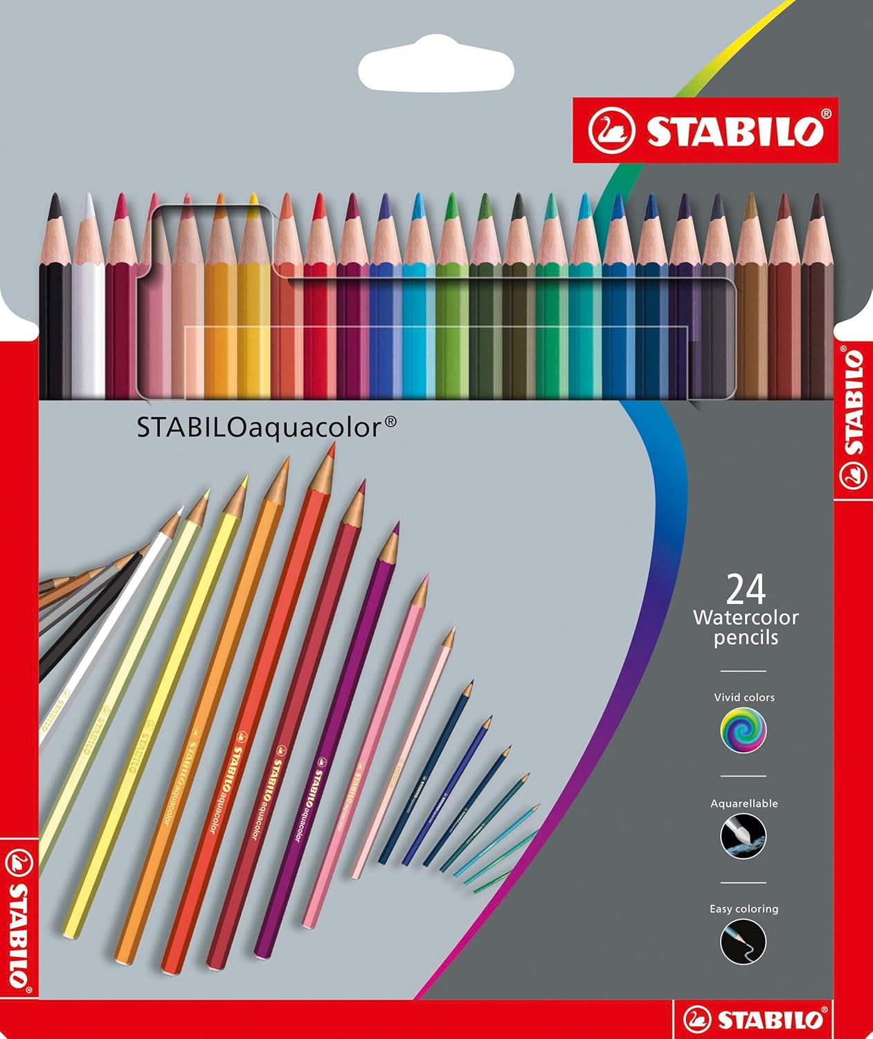 STABILO aquacolor matita colorata acquarellabile colori assortiti Astuccio da 24 Amazon Cancelleria e prodotti per ufficio