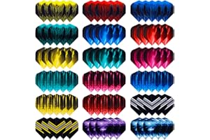 Deetenks 90PCS Dart Flights Dart Flights Replacement Feather Tail Wing for Soft Tip Steel Tip Darts