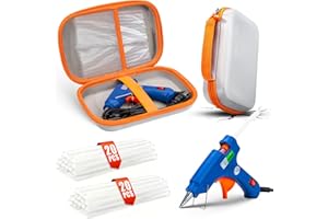 Mini Hot Glue Gun Set with 40 Sticks, 20W Fast Preheating Wired Glue Gun Kit Storage Case Gift for School DIY Projects, Arts,