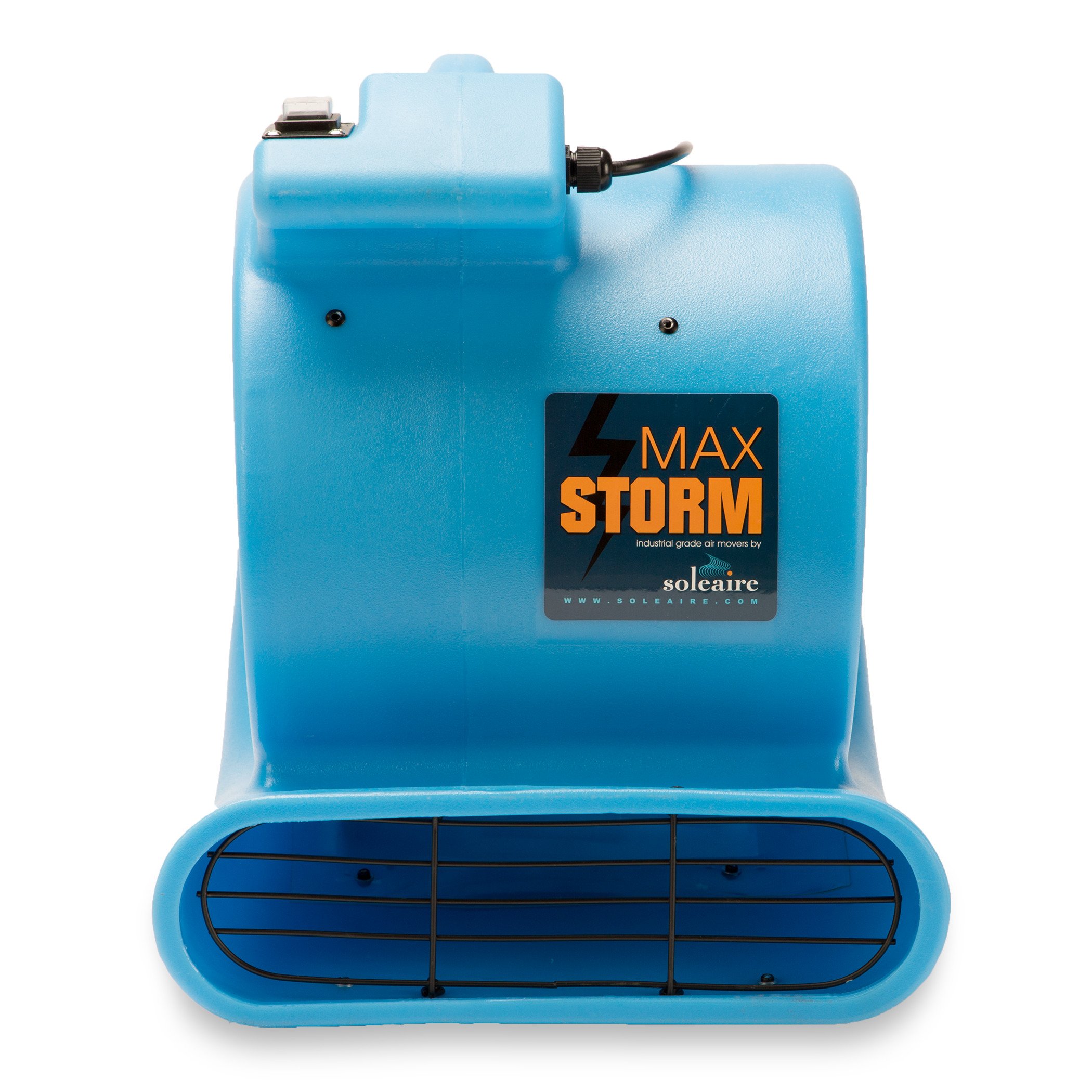 Max Storm 1/2 HP Durable Lightweight Air Mover Carpet Dryer Blower Floor Fan for Pro Janitorial Cleaner, Blue, 1 Pack