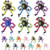 Transformable Fidget Spinners,18PCS Funny Sensory Fidget Toys for Kids | Deformable DIY Robot Spinner Fingertip Stress Relief Gyro Toy Kids Halloween Party Favors Stocking Stuffers Gifts