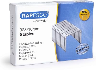 Rapesco 923/10mm Galvanised Heavy Duty Staples Pack 1000