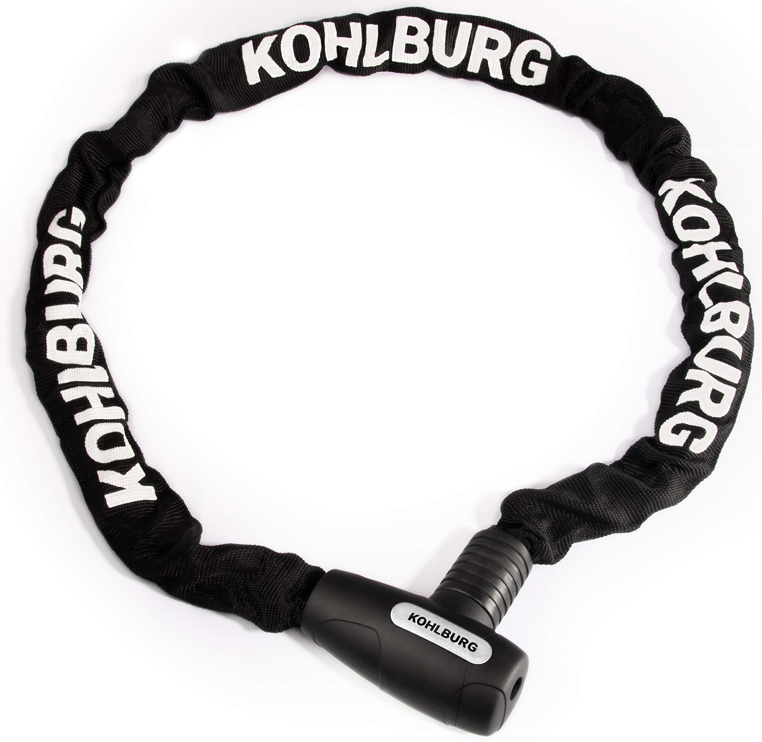 KOHLBURG Long Chain Lock - 107 cm Long & 6 mm Thick Chain - Bike Lock with Quick-Locking Mechanism and Keys for Bike