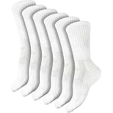 Winterlace Combed Cotton Crew Socks 6-Pairs Womens Premium Soft Cushioned Athletic Sports