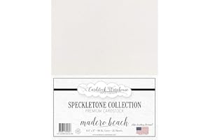 CARDSTOCK WAREHOUSE PAPER COMPANY Cardstock Warehouse Speckletone Madero Beach Sand 100% Recycled Premium Cardstock Paper - 8.5 x 11" - 80 Lb. / 215 Gsm - 25 Sheets