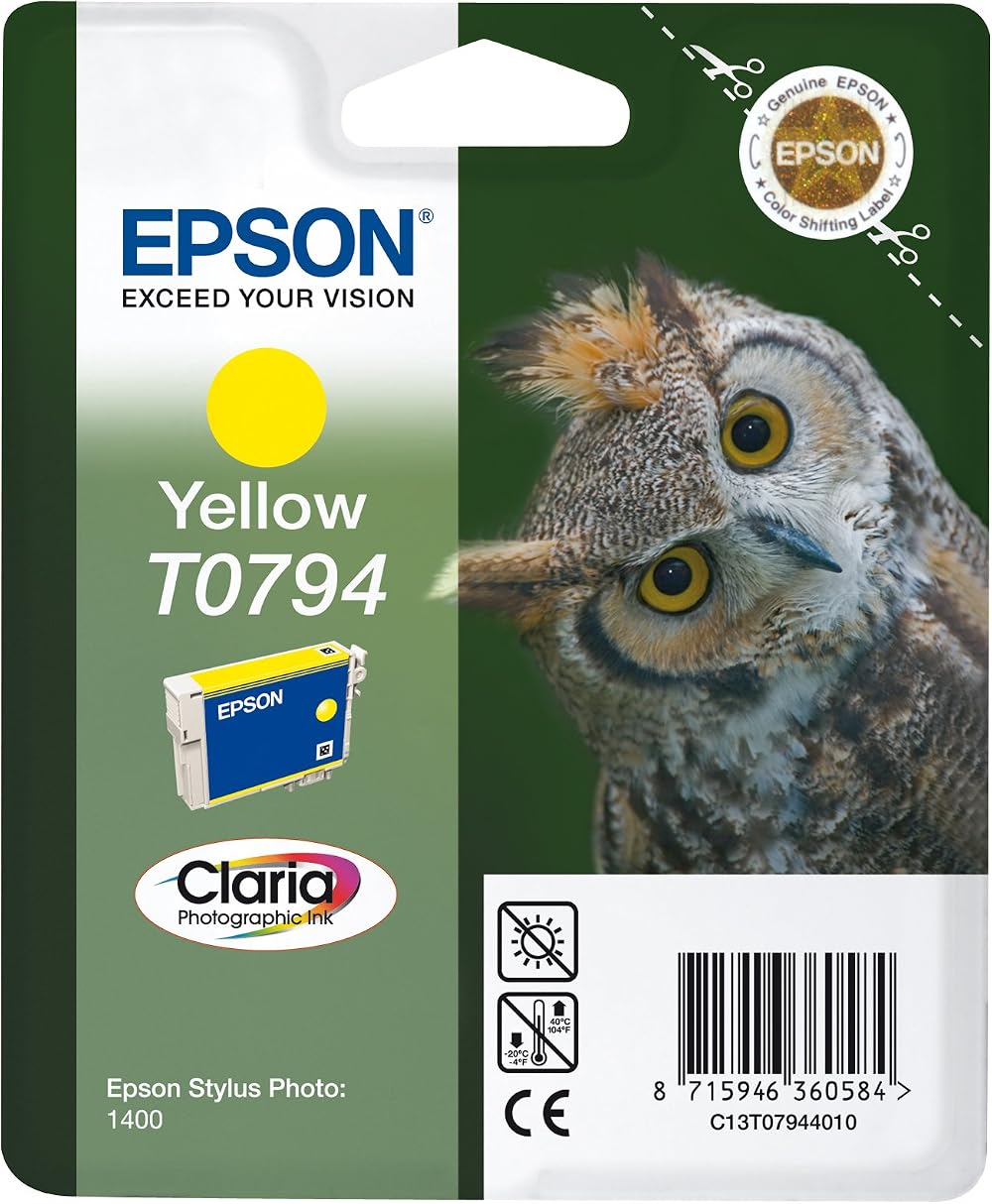 Epson T0794 Yellow Inkjet Cartridge C13T07944010 for Pro 1400 Printer