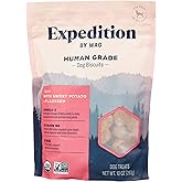 Amazon Brand - Wag Expedition Human Grade Organic Biscuits Dog Treats, Non-GMO, Sweet Potato &amp; Flaxseed, 10oz