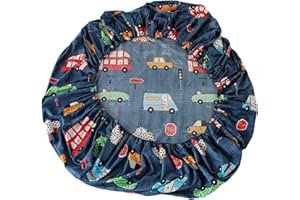35.43x78.74x10.63 Dustproof Cartoon Car Pattern Full Fitted Sheets, Soft Polyester Cotton Non-Slip Fitted Bed Sheet Only for 