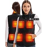 ARRIS Fleece Heated Vest for Women with 7.4V Battery Pack, Size Adjustable 8 Heating Zones Heating Clothing for Hunting
