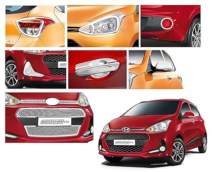 Car Accessories for Hyundai i10 Grand Chrome Combo Kit 2 (Free Gift ...