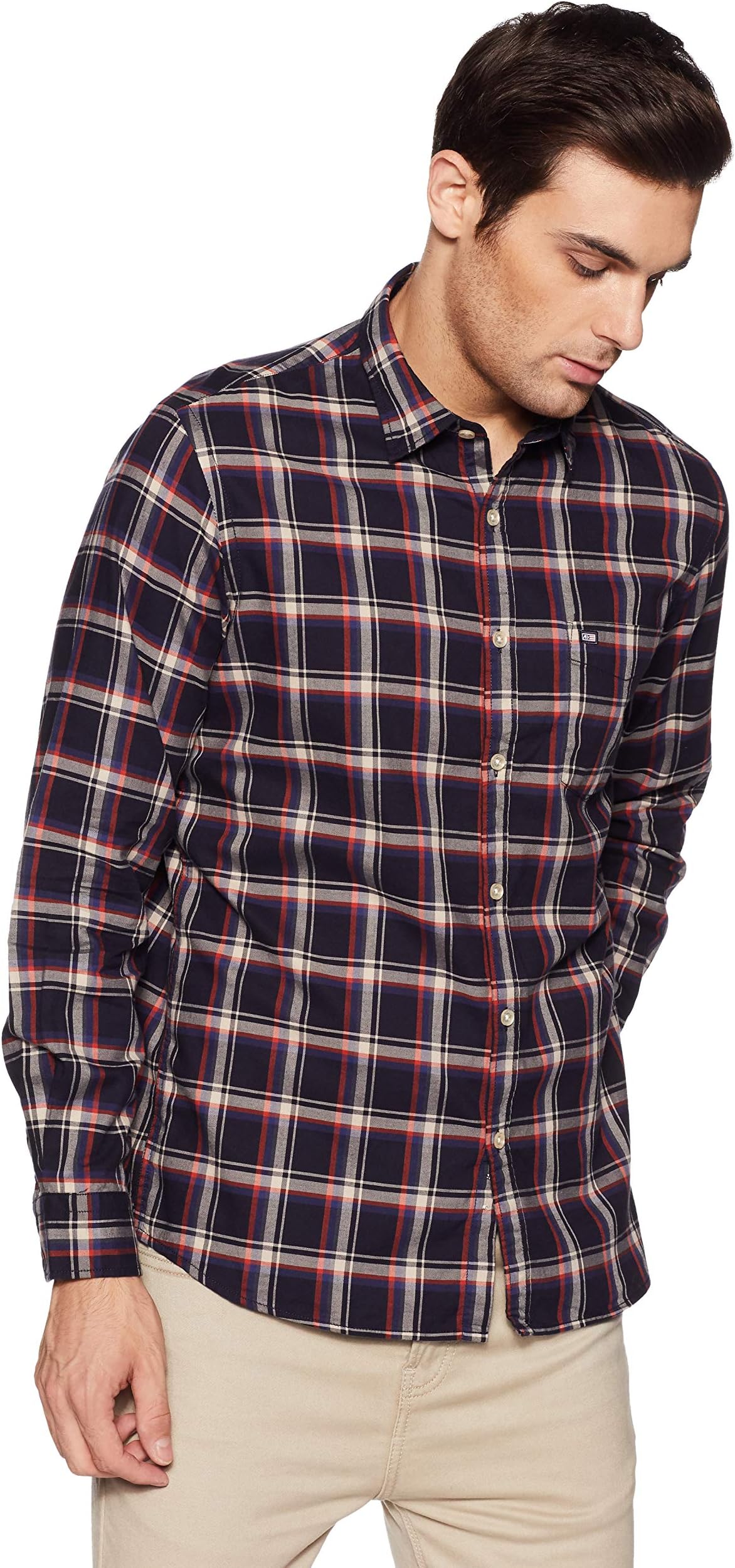 Arrow Sports Men's Checkered Slim Fit Casual Shirt