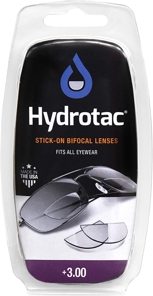 Hydrotac Stickon Bifocal Lenses (OPTX 20/20) +3.00 Diopter Fashion