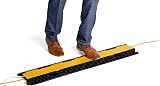 The Workplace Depot Yellow Cable Protector 75mm Channel 990mm Long Hinged Lid view 7