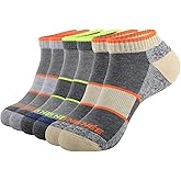 JOYNÉE Mens Low Cut Athletic Cushion Socks Comfort Running Ankle Socks with Moisture Wicking 6 Pack