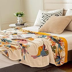 MSGKV Boho Cotton Throw Blanket 60''x80'', Soft