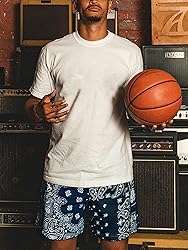 DIOTSR Mens Paisley Graphic Basketball Shorts