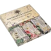 Wavertree & London Trio Gift Box (3 Bars) - 7oz Lavender, English Rose, Frangipani Gardenia Scented Moisturizing Triple Milled Natural Soap Bars - Pure Plant Oil Soap Bars for All Skin Types