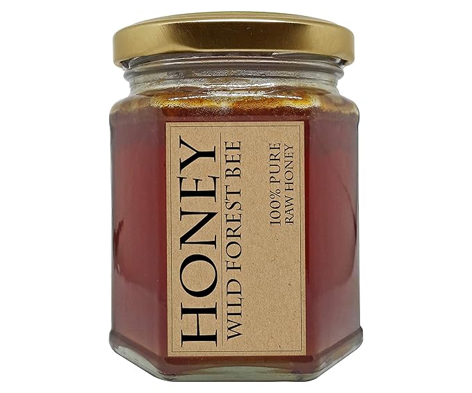 My Village Raw Forest Honey / Unprocessed Wild Honey from Kerala Forest (waynad) / 100% Natural from Wild Flowers. (250gm)