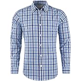 ALTOGUSTO Men's Long Sleeve Button Down Dress Shirt Plaid Classic Casual Shirts