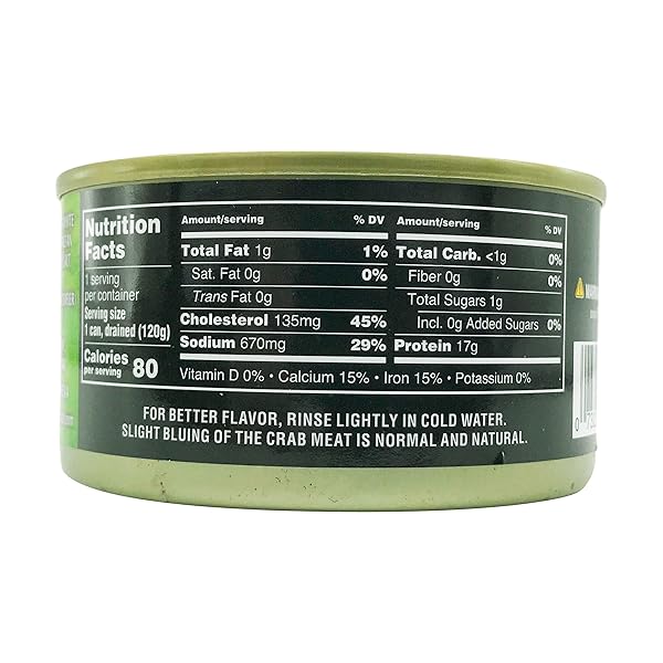 CROWN PRINCE, FANCY WHITE LUMP CRAB MEAT, 6 OZ