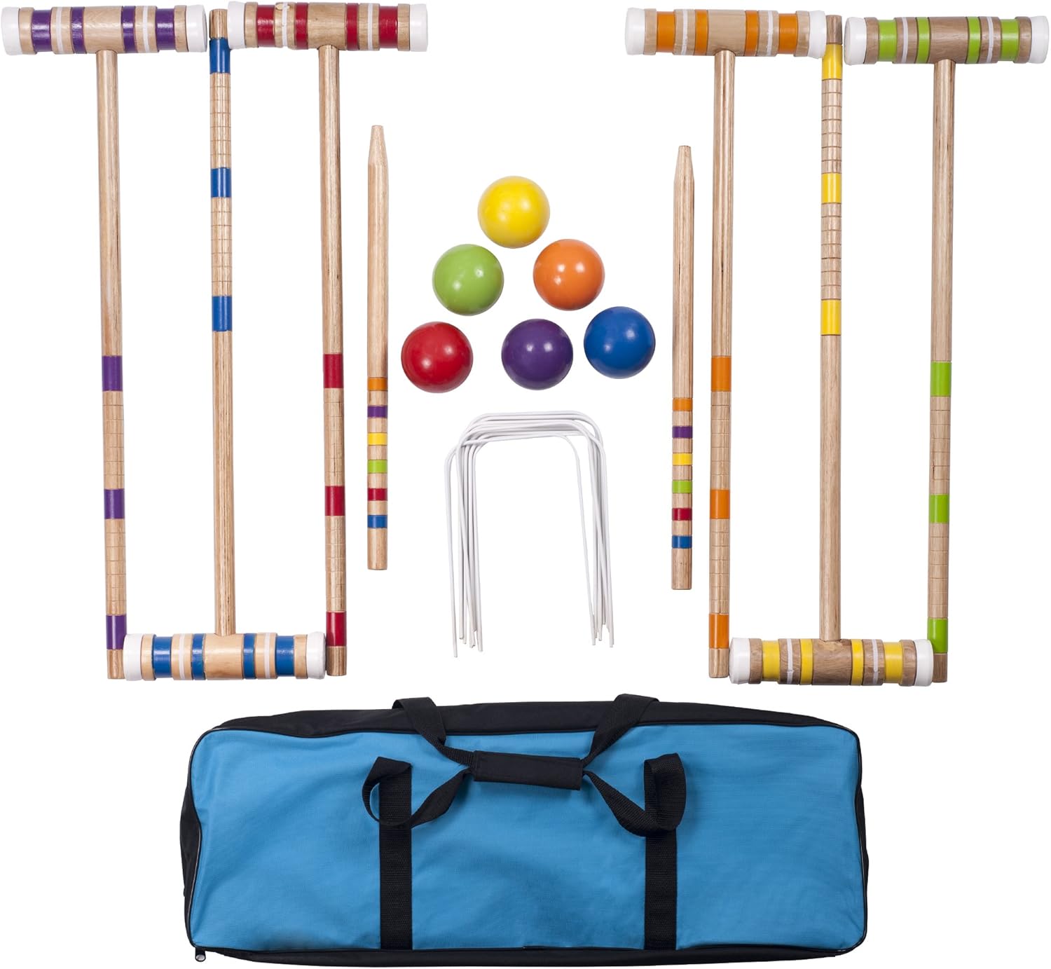 HEY! PLAY! Juego Completo de Croquet con Funda de Transporte: Amazon