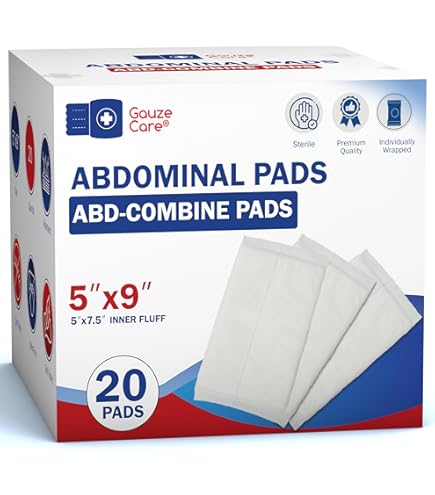 Amazon.com: Kendall 9194A - Tendersorb Wet-Pruf Abdominal Pads 8