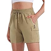 MASKERT Women's Hiking Cargo Shorts 5" 7" 9" Quick Dry Athletic Golf Shorts Lightweight Running Summer Casual Shorts