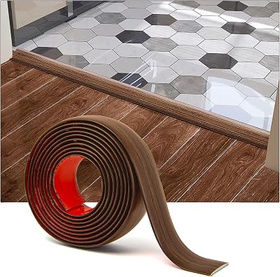 Art3d Self Adhesive Vinyl Floor Transition Strip 10 FT Cherry Laminate