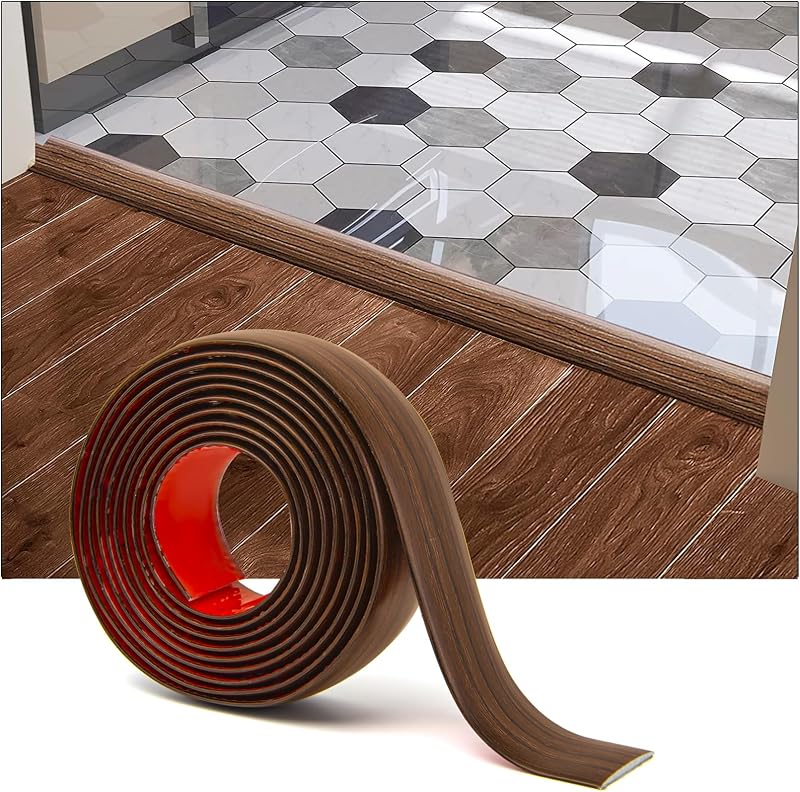 Art3d Self Adhesive Vinyl Floor Transition Strip 10 FT Cherry Laminate
