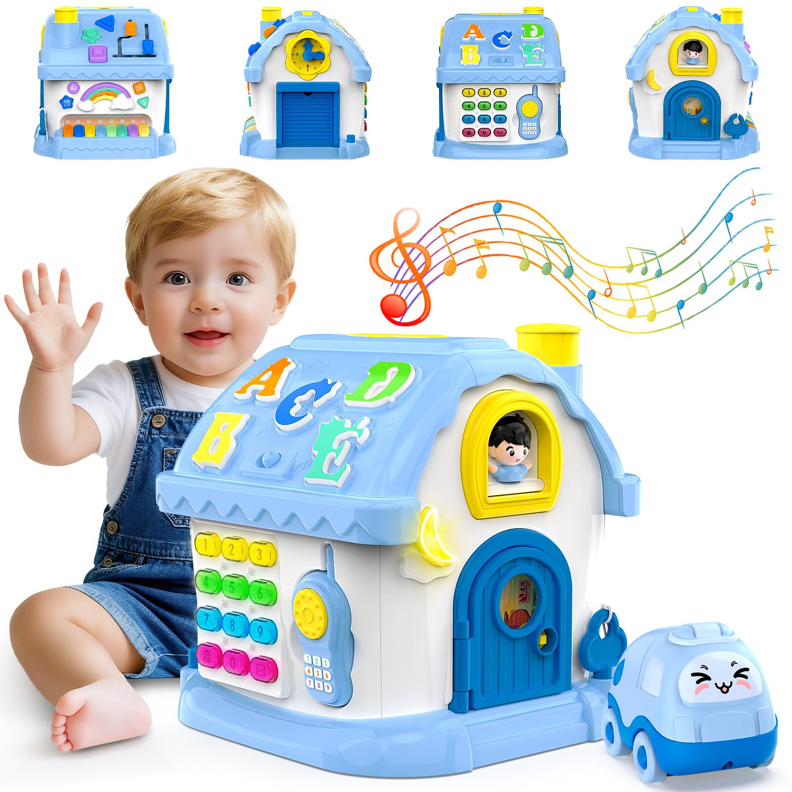 Photo 1 of Fidecexv Montessori Toys for 1 Year Old Boy Gifts, 12-in-1 Musical House Educational Baby Toddler Toy Age 1-2, First Birthday for Boy Girl 6-12 12-18 6-24 Months