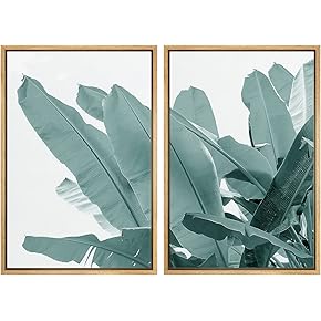 SIGNWIN Framed Wall Art Print Set Watercolor Style...