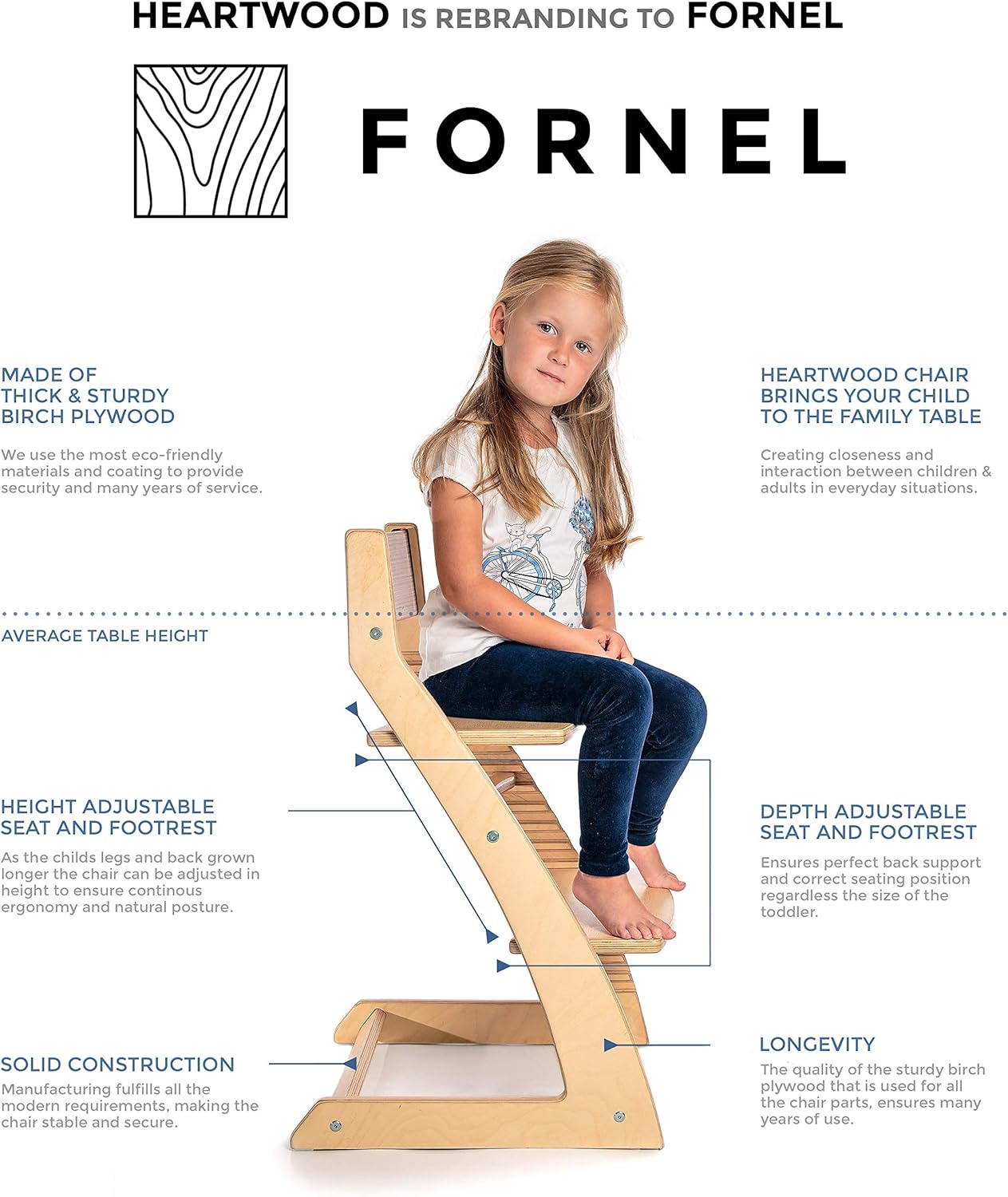 heartwood adjustable wooden high chair