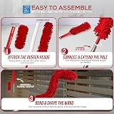 TDBS Microfibre Feather Duster Extendable 145cm Reach Stainless Handle view 6