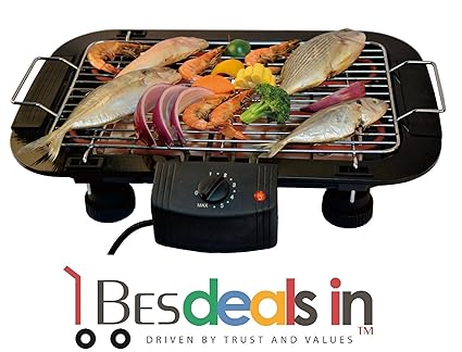 Style Eva Smokeless 2000W Barbecue Stove with Grill Power Electric