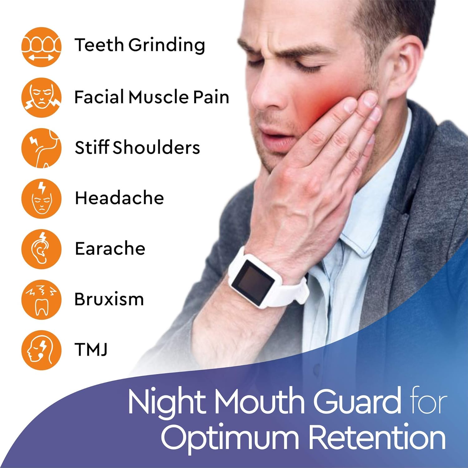 Professional Mouth Guard for Grinding Teeth, 2 Sizes, 4 Pieces Mouthguard, Moldable Night Guards for Teeth Grinding, Night Guard Eliminates Bruxism & Teeth Clenching, Antibacterial Dental Guard Case: Health & Personal Care