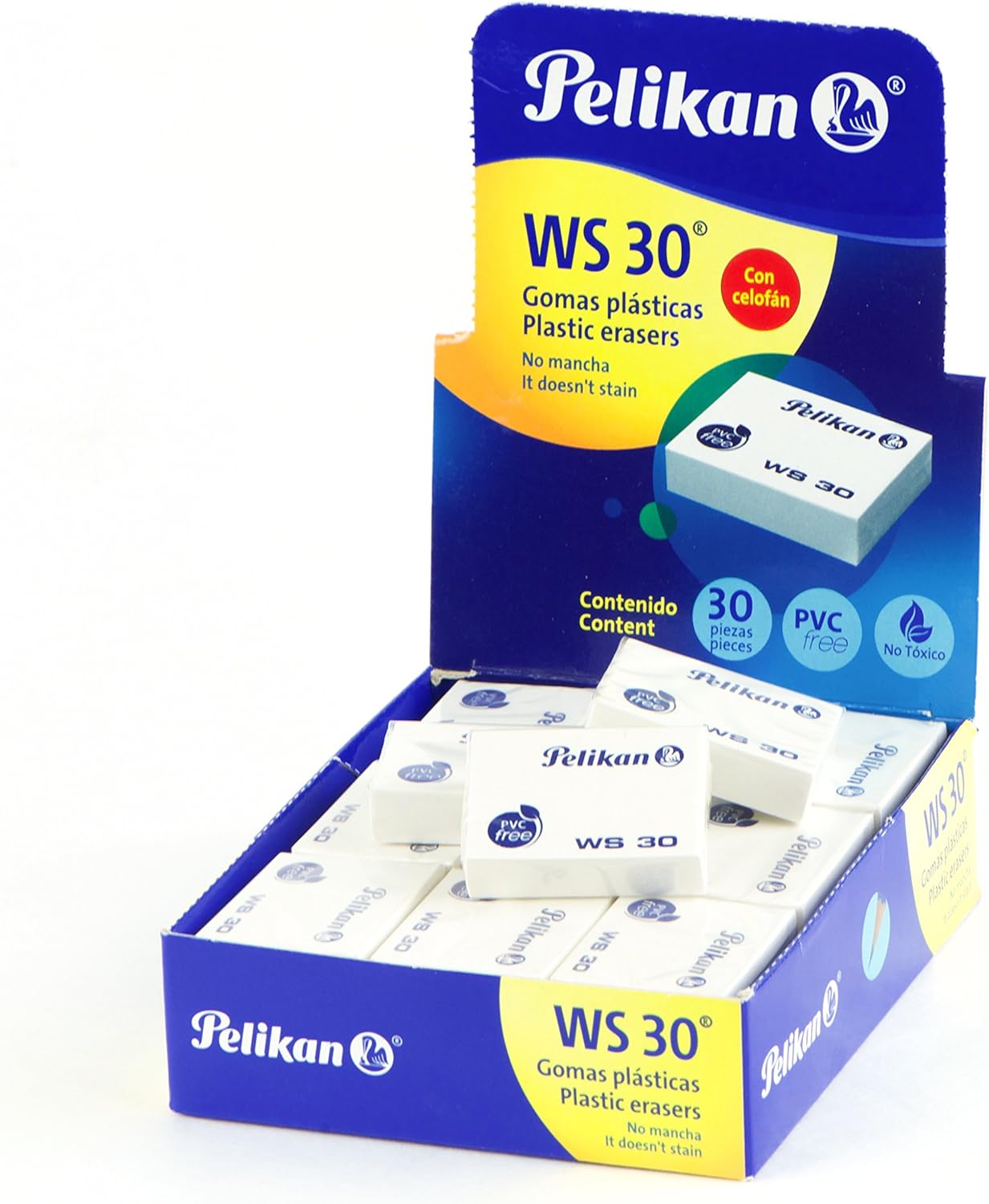 Pelikan Art - Goma de borrar, color blanco Pack of 30: Amazon.es: Oficina y papelería