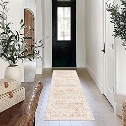 BILEEHOME Pink Boho Runner Rugs for Hallway Kitchen