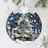 Christmas Tree Stained Glass Ornament - Xmas Decoration | Christmas Ornament | Holiday Keepsake – Xmas Gifts | Gift Exchange | Gift Idea