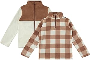 STITCH & STONE Boys 2 Pack Micro Fleece Pullover Cozy and Cool Sweaters for Boys
