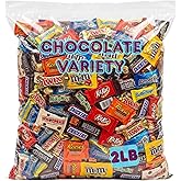 Bulk Chocolate Candy Variety Pack &ndash; Individually Wrapped Mini Chocolate Bars &amp; Treats Assortment &ndash; Perfect for Office Break Rooms, Parties, Gift Baskets &amp; Snack Bowls (2 LB)