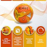 ICAST Football Size 5 Ball Orange 32 Panel Recreational Training Ball view 4