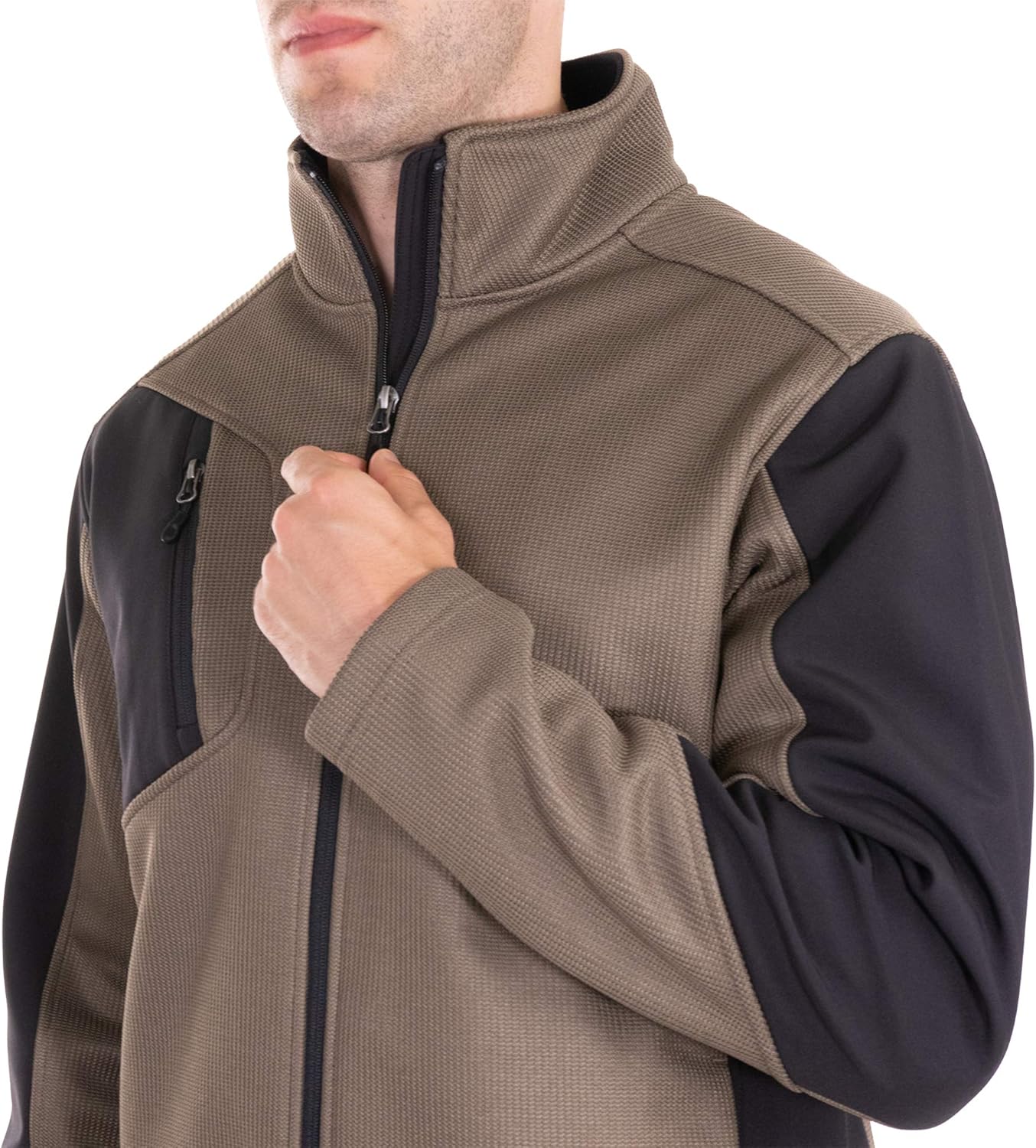 Swiss Alps Mens Sweater Knit Fleece Lined Zip-Front Jacket at  Men’s Clothing store