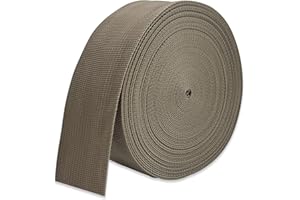 ZHFMLY Wide Webbing Straps for Replacement Lawn Chair 2inch 12 Yards Heavy Polyprorylene Straps for Outdoor DIY Gear Repair Pet Collars Decorative Webbing Straps for Crafts Bags
