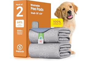 IMPROVIA® Reusable Puppy Pad – Waterproof, Extra-Absorbent, Washable Pee Pad for Dog Training, Whelping, & More – Protect You