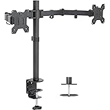 VIVO Dual LCD Monitor Desk Mount Stand Heavy Duty Fully Adjustable fits 2 /Two Screens up to 27" (STAND-V002)