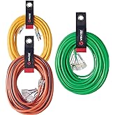 Velcro Brand Easy Hang Extension Cord Holder Organizer Variety Pack | Holds 60-100lbs, Heavy Duty Straps Fit Easily on Hooks or Nails | Perfect for Garage Organization | 3-pk 10",14" and 18", Black