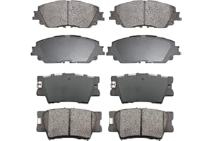 EXPPOWER Front Rear Ceramic Brake Pads Sets Fit For Toyota Camry 2018-2020